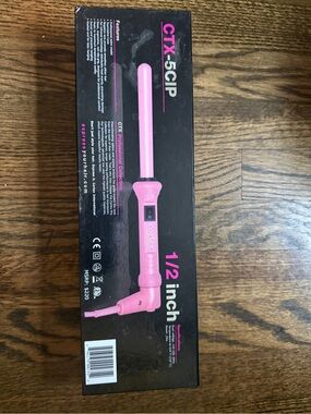 Cortex Professional ½” Curling Iron | Pink | EUC | Box + Heat Glove